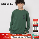 简约长袖 niko 上衣148292 冬季 新款 and ...NATOKii系列T恤男女同款