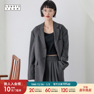 LOWRYS 简约气质通勤西服455468 FARM外套女2025秋冬新款