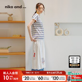 niko 两穿吊带字母印花裙子286577 新款 and ...连衣裙女2025夏季