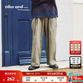 多口袋宽松慵懒长裤 niko 592529 男2025冬季 新款 and ...休闲裤