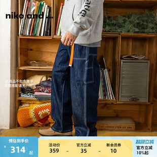 休闲宽松阔腿裤 niko 男2025年春秋新款 ...NKJ牛仔裤 252832 and