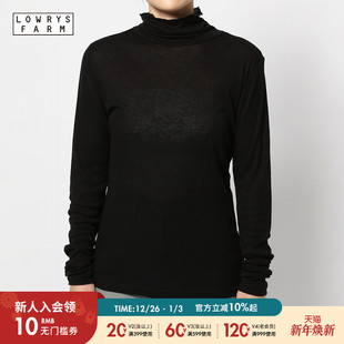 新款 女24冬季 时尚 修身 150374 LOWRYS 简约高领打底衫 FARM毛针织衫