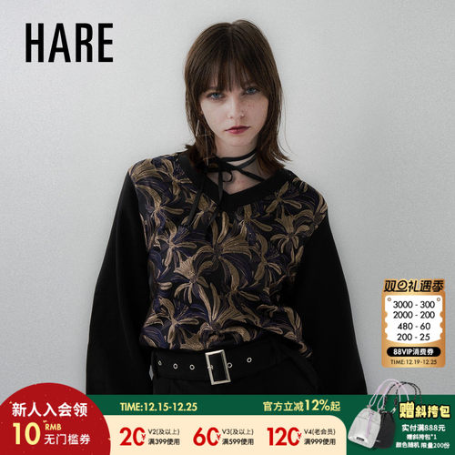 V领印花卫衣 绑带细节优雅显气质