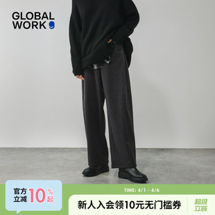 纯色阔腿慵懒风直筒裤 GLOBAL 575182 新款 女2026春季 WORK 休闲裤