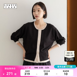 新款 女2026春季 休闲撞色假两件毛衣581256 FARM针织衫 LOWRYS