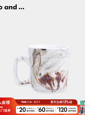 niko and ... 马克杯立体logo印花渐变水墨风创意ins风杯子239717