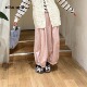 and 纯色松紧腰阔腿气球裤 ...休闲裤 新款 633793 女2026春季 niko