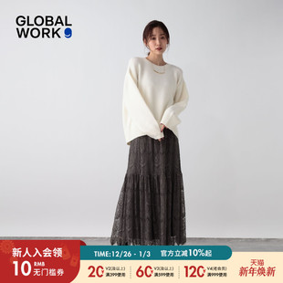 新款 女2026春季 休闲气质毛衣裙子两件套601261 套装 GLOBALWORK
