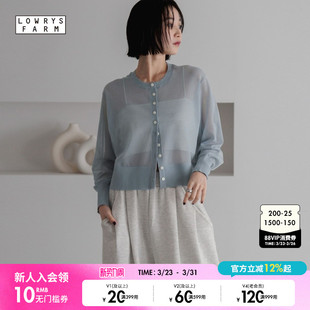 简约纯色宽松休闲上衣326639 T恤女2025春夏新款 LOWRYS FARM