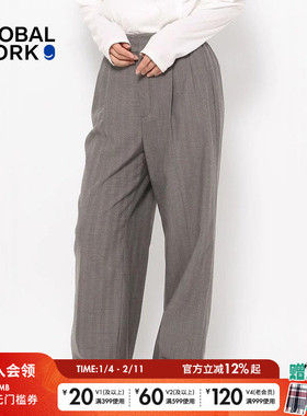 GLOBAL WORK 休闲裤女2026春季简约日系宽松直筒裤115440