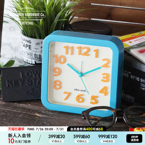 OLD SMITH HARDWARE Co.座钟2025新款方形可爱配色时钟319887