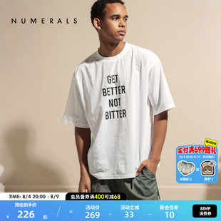 NUMERALS T恤男2026夏季新款复古宽松字母圆领短袖上衣1045705