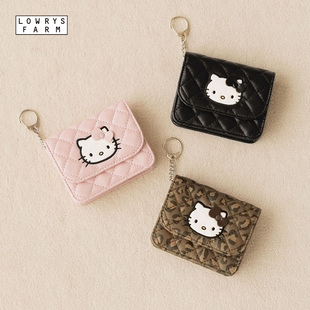 LOWRYS FARM Sanrio联名2025新款Kitty菱格卡包挂件收纳包580257