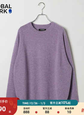 GLOBAL WORK 羊绒衫女25冬季新款红色康赛妮山羊绒圆领毛衣633013