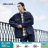 宽松牛仔长袖 niko 新款 ...NKJ牛仔外套男2026春季 上衣496318 and