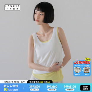 LOWRYS FARM背心女2026夏季新款棉质纯色文艺叠穿上衣1042099