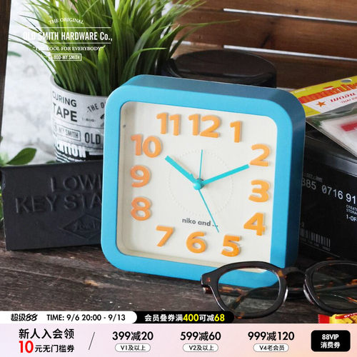 OLD SMITH HARDWARE Co.座钟2025新款方形可爱配色时钟319887