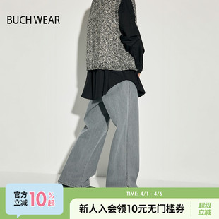 时尚 BUCH WEAR牛仔裤 女25春季 246517 简约宽松日系流行直筒裤