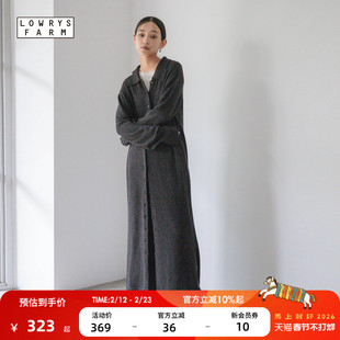 LOWRYS FARM连衣裙女2026春季新款优雅知性纯色长裙607903