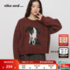 博主同款 新款 niko and ...毛衣女25冬季 动物红色针织衫 602197