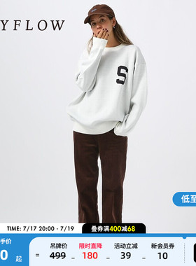 BAYFLOW裤子女冬季新款时尚灯芯绒纯色简约宽松直筒裤125340