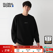 WORK 卫衣男2025冬季 新款 GLOBAL 日系休闲多色印花长袖 上衣580440