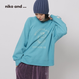 niko and ...WILLIAM系列2025冬季新款宽松印花棉质上衣598901