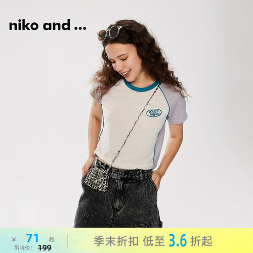 T恤日系女短款短袖nikoand...