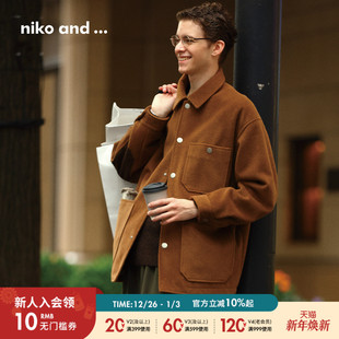 and niko ...外套男25冬季 新款 大衣492863 翻领长袖 博主同款
