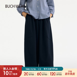 宽松日系慵懒高级针织裤 子女2025秋冬新款 613176 WEAR裤 BUCH