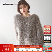 and ...毛衣女2025冬季 新款 niko 休闲简约纯色套头针织衫 498081