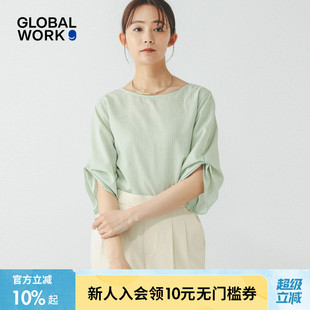 WORK衬衫 新款 GLOBAL 女2025夏季 女士上衣288653 时尚 休闲短袖