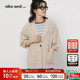 夹克衫 niko 241054 新款 落肩休闲半袖 and ...短外套女2025年夏季