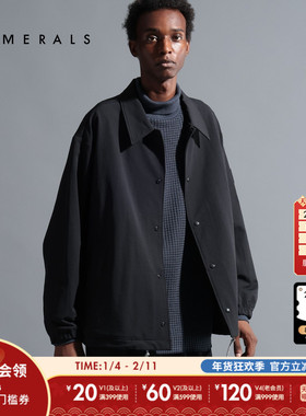 Numerals 外套男2025冬季新款纯色休闲简约廓形长袖夹克服592859