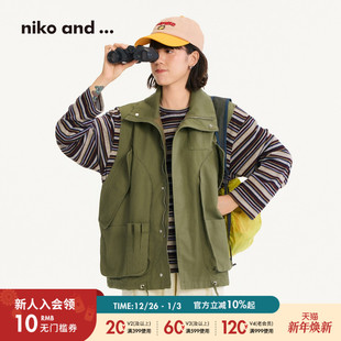 and... 马甲女 十五 工装 niko 25秋新款 背心612009 博主同款