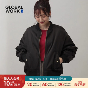 时尚 新款 绒毛休闲日系气质上衣115438 WORK短外套女24冬季 GLOBAL