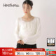 Heatherich 纯白气质蕾丝内搭上衣584968 新款 长袖 女2026春季