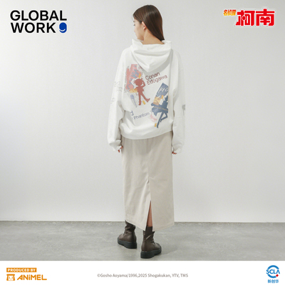 GLOBAL WORK 柯南联名系列2026春季新款男女同款连帽卫衣635596