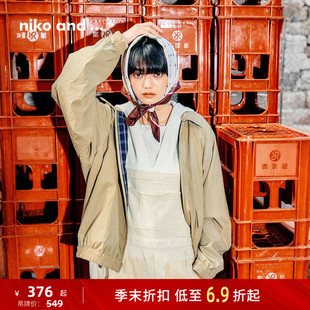 niko and ...外套女2026春季新款中性复古正反两穿夹克服621947