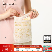 niko and ...单肩包女潮流编织钩花出游手机收纳包101726