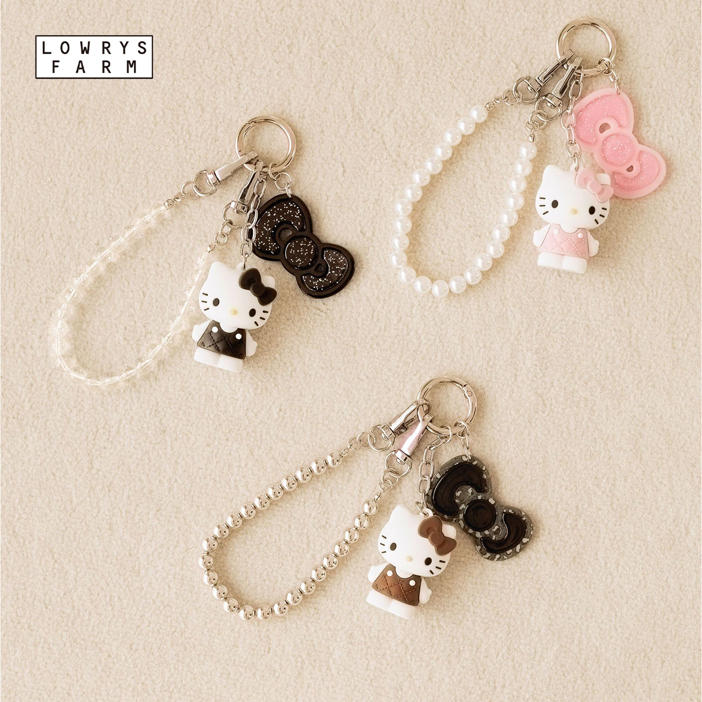 LOWRYS FARM Sanrio联名2025新款钥匙可爱Kitty手机挂件596213