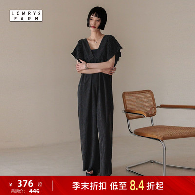 LOWRYS FARM连衣裤女2026年夏季新款休闲简约纯色背带裤289959