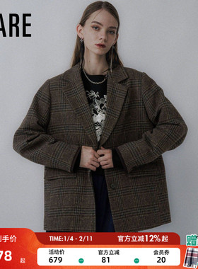 HARE外套女2025冬季新款通勤气质高级休闲商务风西装608044