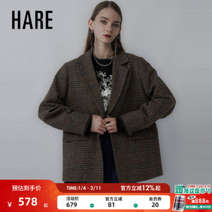 HARE外套女2025冬季新款通勤气质高级休闲商务风西装608044