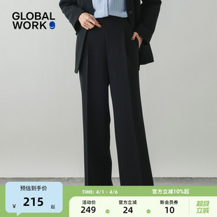 女2026春季 休闲裤 WORK 601347 气质多色通勤直筒西装 裤 新款 GLOBAL
