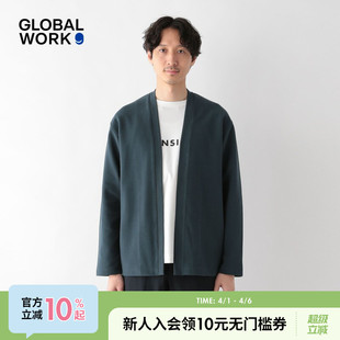 条纹开衫 GLOBAL 147308 复古创意长袖 新品 WORK 休闲服男2026春季