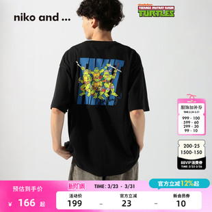 and 2025夏季 ...忍者神龟 Betty合作款 男女T恤574332 加菲猫 niko