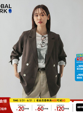 GLOBAL WORK 外套女2026春季新款简约通勤宽松西装上衣580889