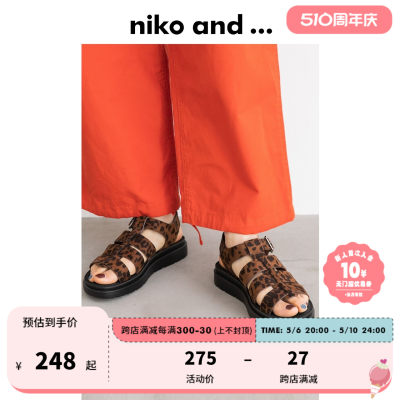 niko and ...罗马凉鞋女2024年春夏季日系舒适百搭单鞋264618