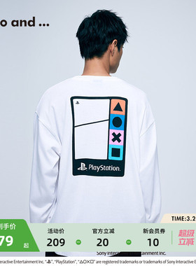 niko and ...PlayStation合作系列2026春季新款长袖T恤602263